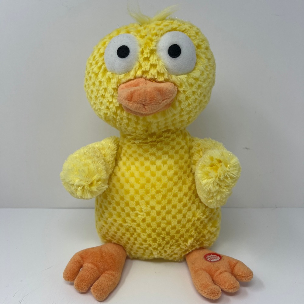 Hallmark Musical Duck Plush Yellow Waffle Texture Sound Button Easter Duckling - Picture 12 of 14